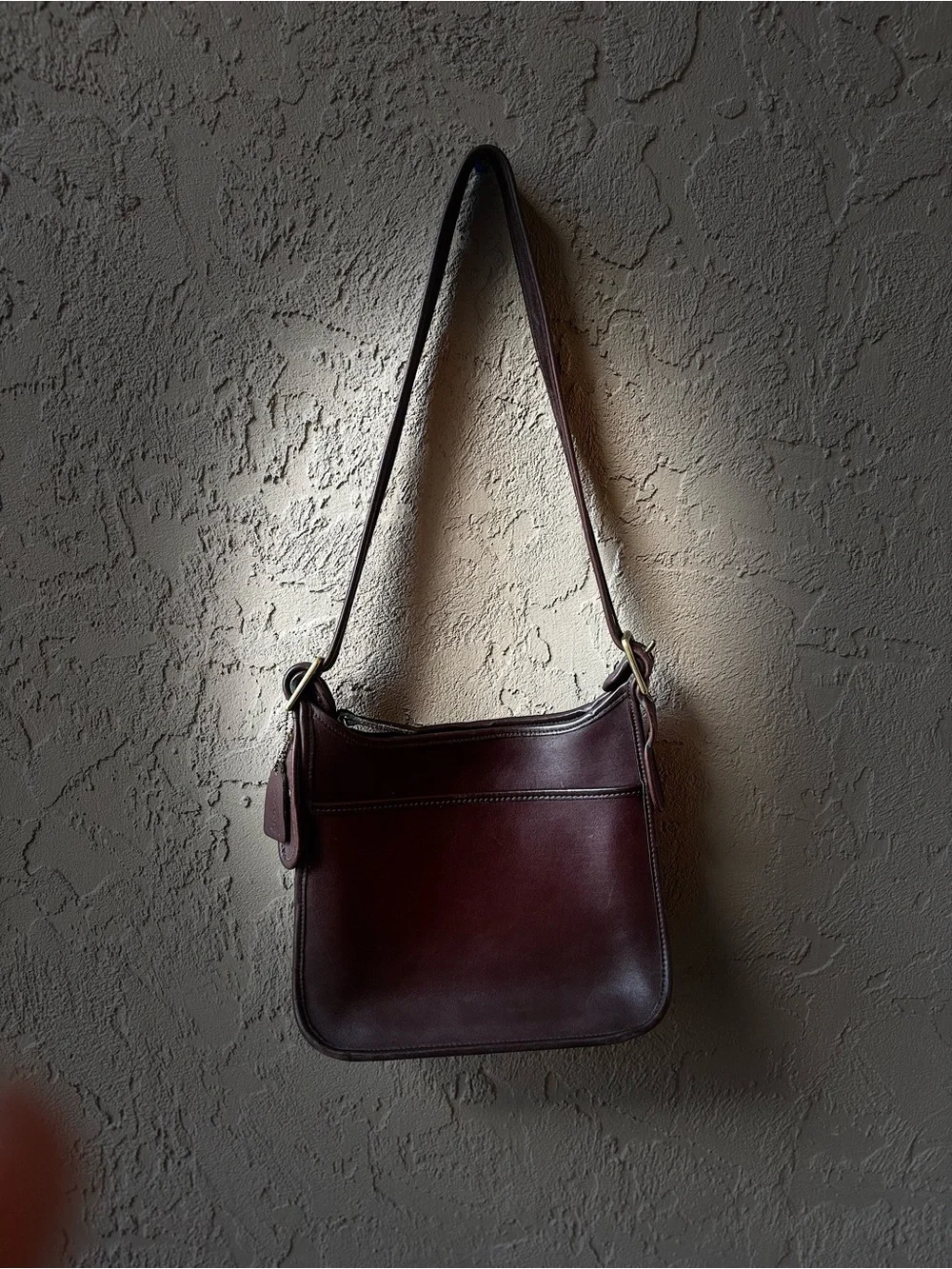 Classic Brown VINTAGE COACH Leather Shoulder Bag